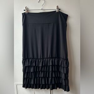 PeekaBoo Chic 80s style ruffle tiered Skirt Half Slip Women's Size L/ XL